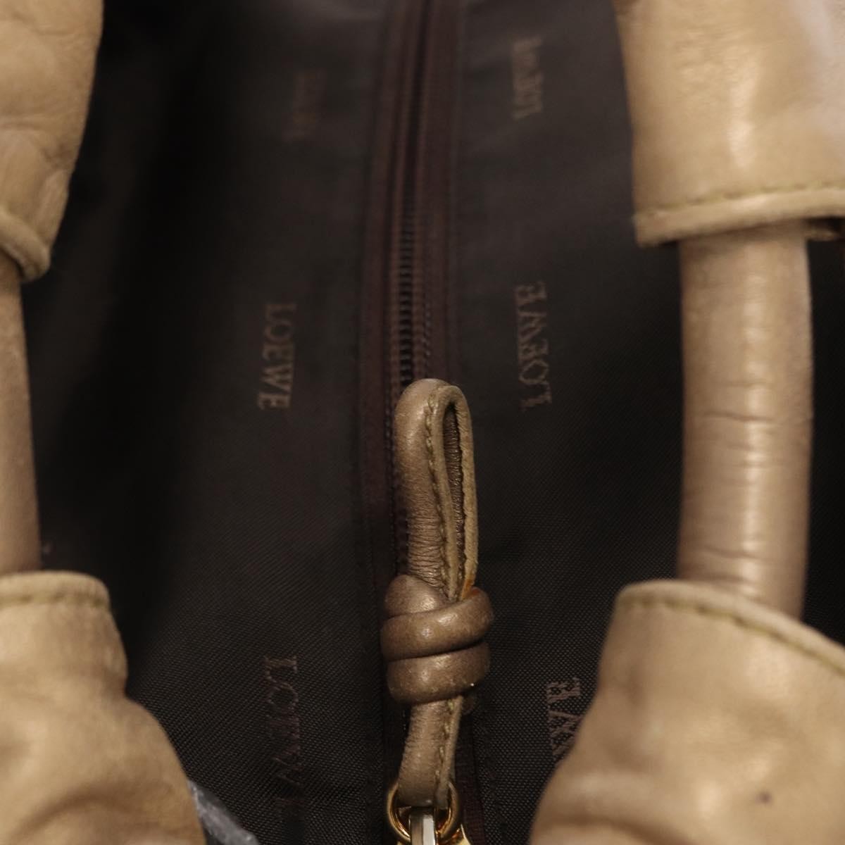 Loewe Anagram Logo Nappa Aire Hand Bag Leather, BEIGE, LEATHER, Handbag