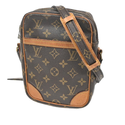 Louis Vuitton Danube Handbag Monogram Canvas, BROWN, LEATHER, Shoulder bag