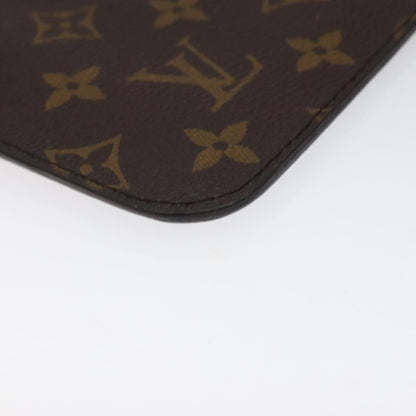 Louis Vuitton Neverfull Pochette Monogram Canvas, BROWN, CANVAS, Clutche & pouche