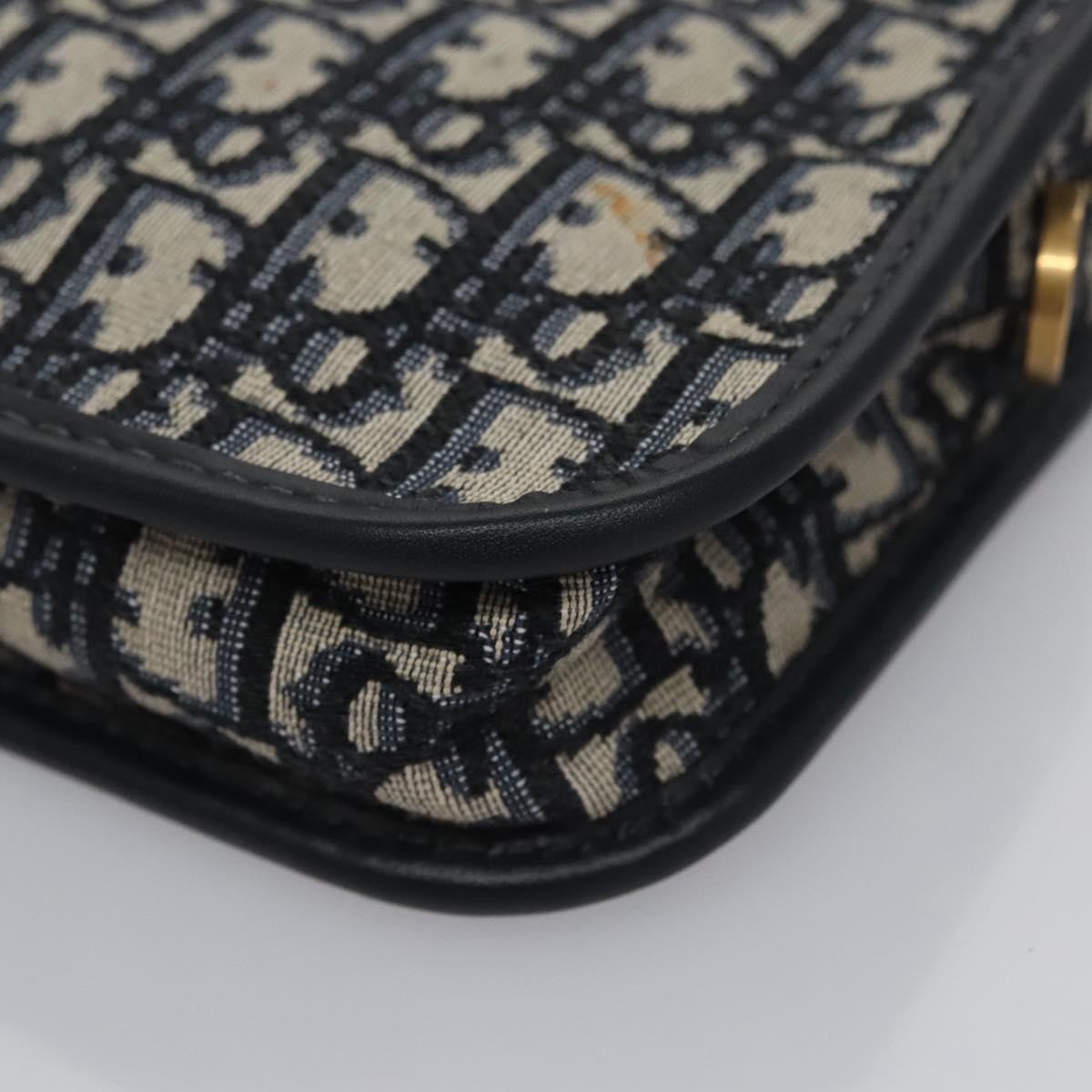 Christian Dior Diorquake Clutch Oblique Canvas, NAVY, CANVAS, Clutche & pouche