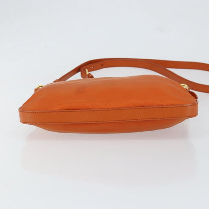 Prada Flat Messenger Tessuto with Leather, ORANGE, NYLON, Shoulder bag