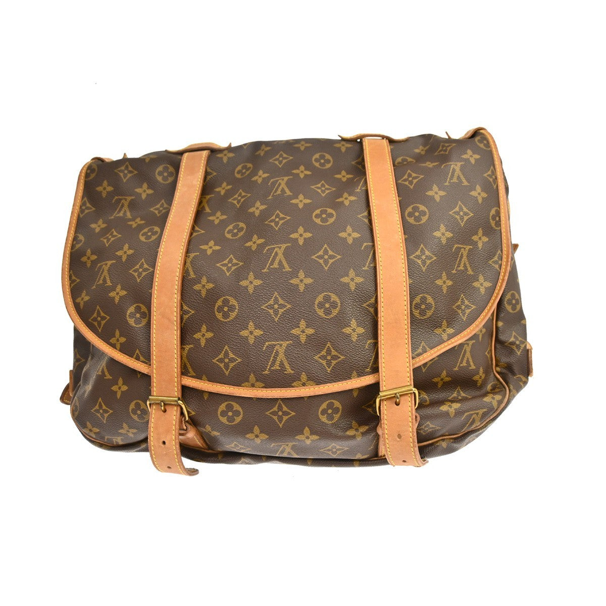 Louis Vuitton Saumur Handbag Monogram Canvas, Brown, Canvas, Shoulder Bag
