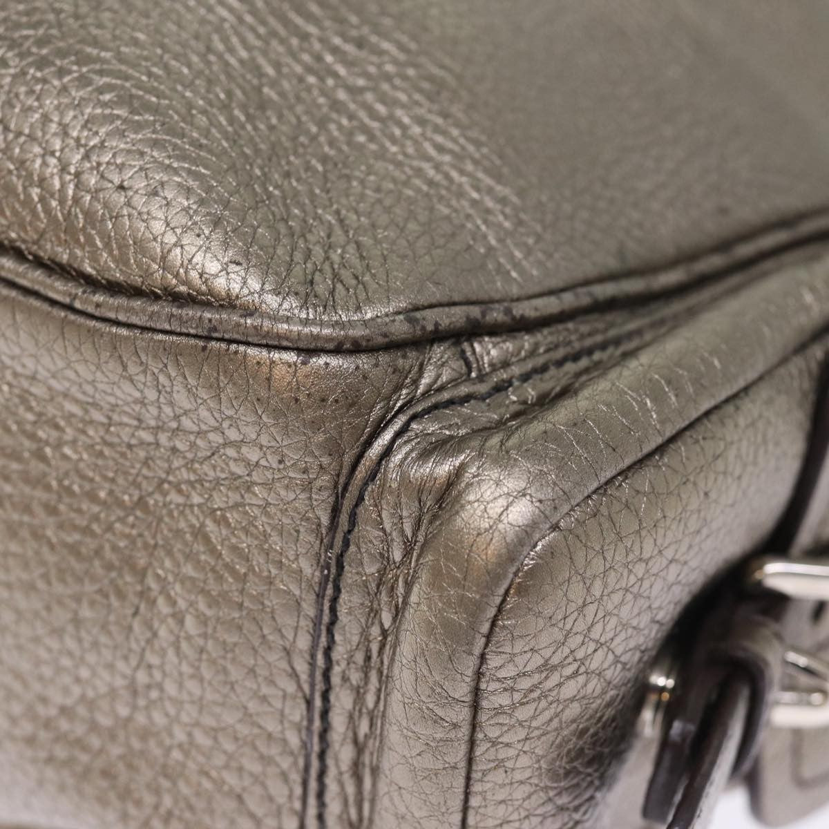 Prada Belted Hobo Vitello Daino, SILVER, LEATHER, Shoulder bag