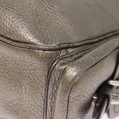 Prada Belted Hobo Vitello Daino, SILVER, LEATHER, Shoulder bag