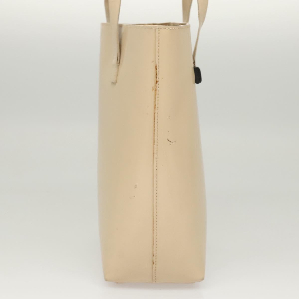 Gucci Vintage Handbag Enamel, BEIGE, PATENT_LEATHER, Handbag