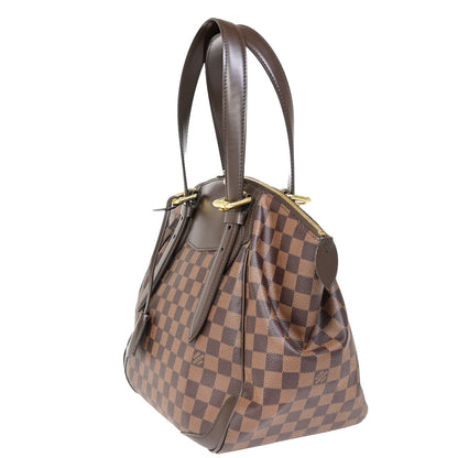 Louis Vuitton Verona Handbag Damier, BROWN, CANVAS, Shoulder bag
