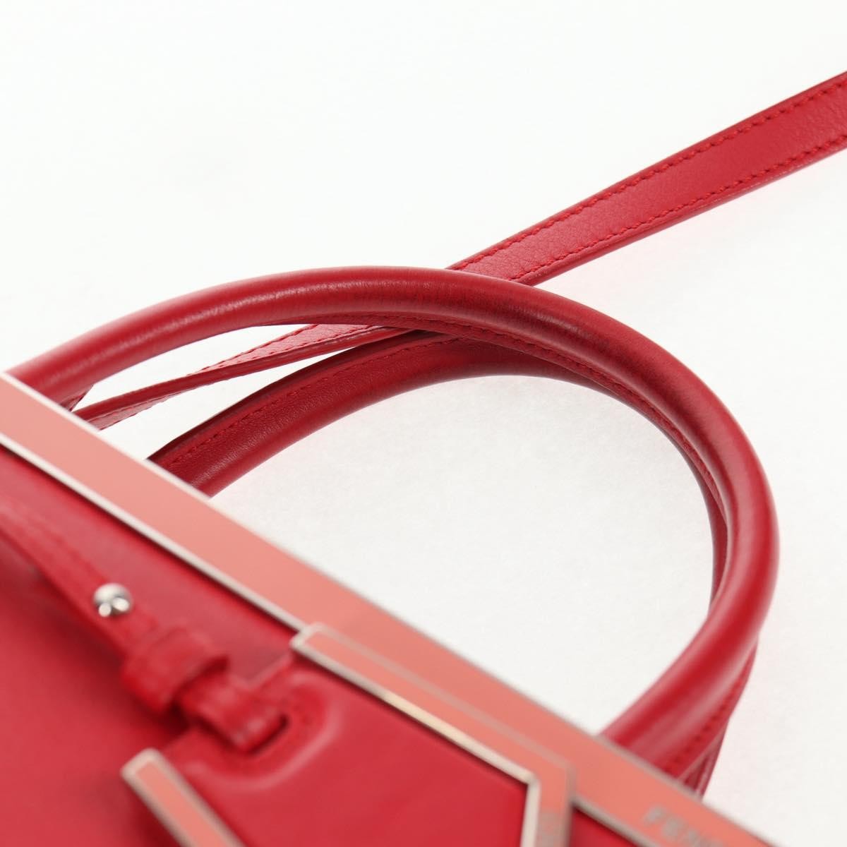 Fendi 2Jours Bag Leather, RED, LEATHER, Handbag