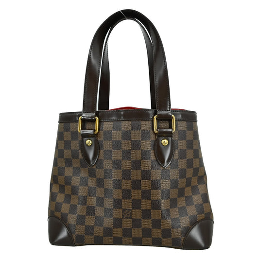 Louis Vuitton Hampstead Handbag Damier, BROWN, CANVAS, Tote bag