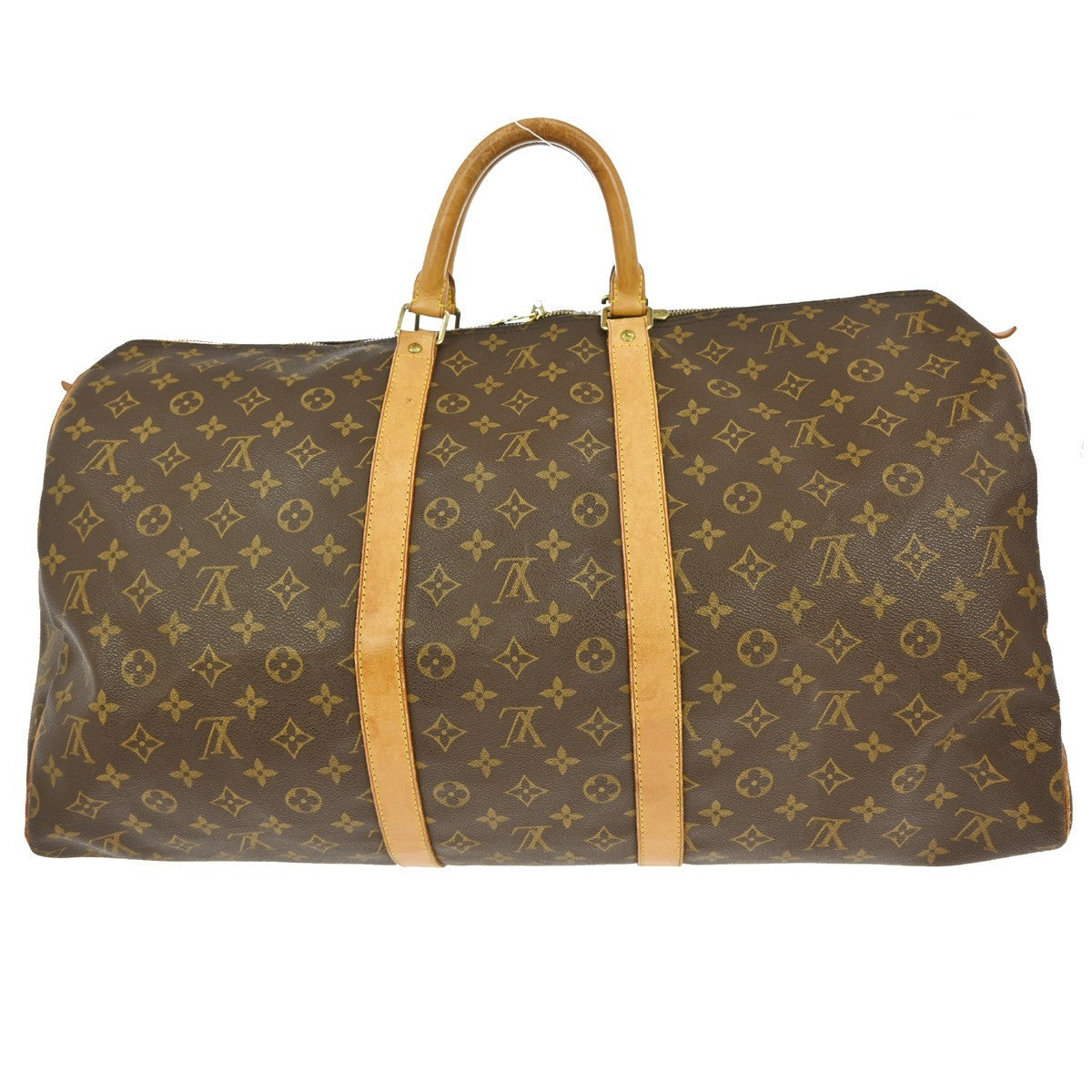Louis Vuitton Keepall Bag Monogram Canvas, BROWN, CANVAS, Travel bag