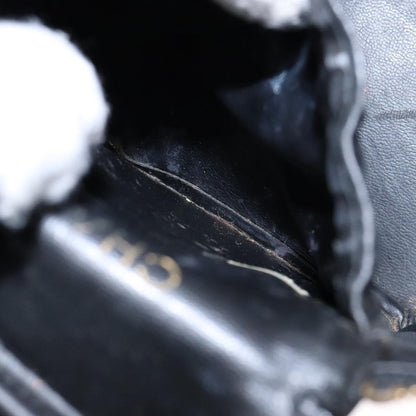 Chanel Vanity pouch Leather, BLACK, LEATHER, Toiletry Case