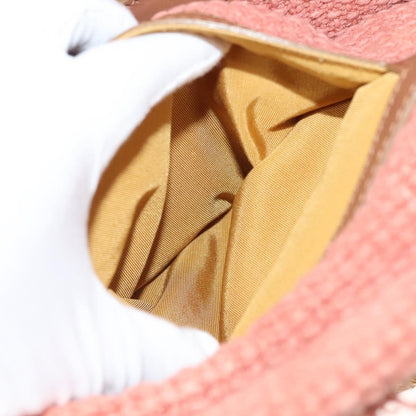 Chanel Mademoiselle Lock Tote Woven Straw, BEIGE, LEATHER, Shoulder bag