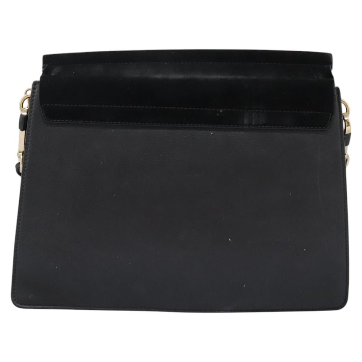 Chloe Faye Shoulder Bag Leather and Suede, BLACK, SUEDE, Shoulder bag