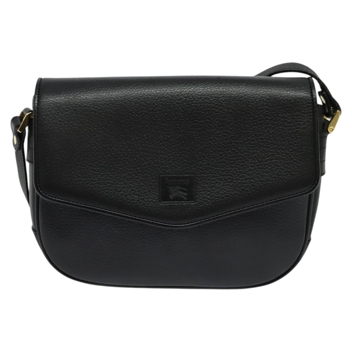 Burberry Flap Shoulder Bag Leather, BLACK, LEATHER, Shoulder bag