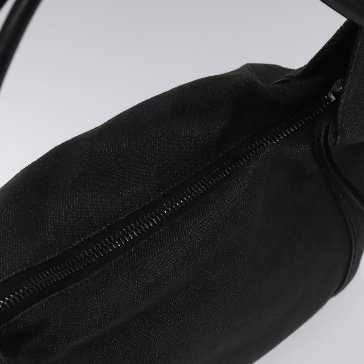 Gucci Vintage Shoulder Bag GG Canvas and Leather, BLACK, CANVAS, Shoulder bag