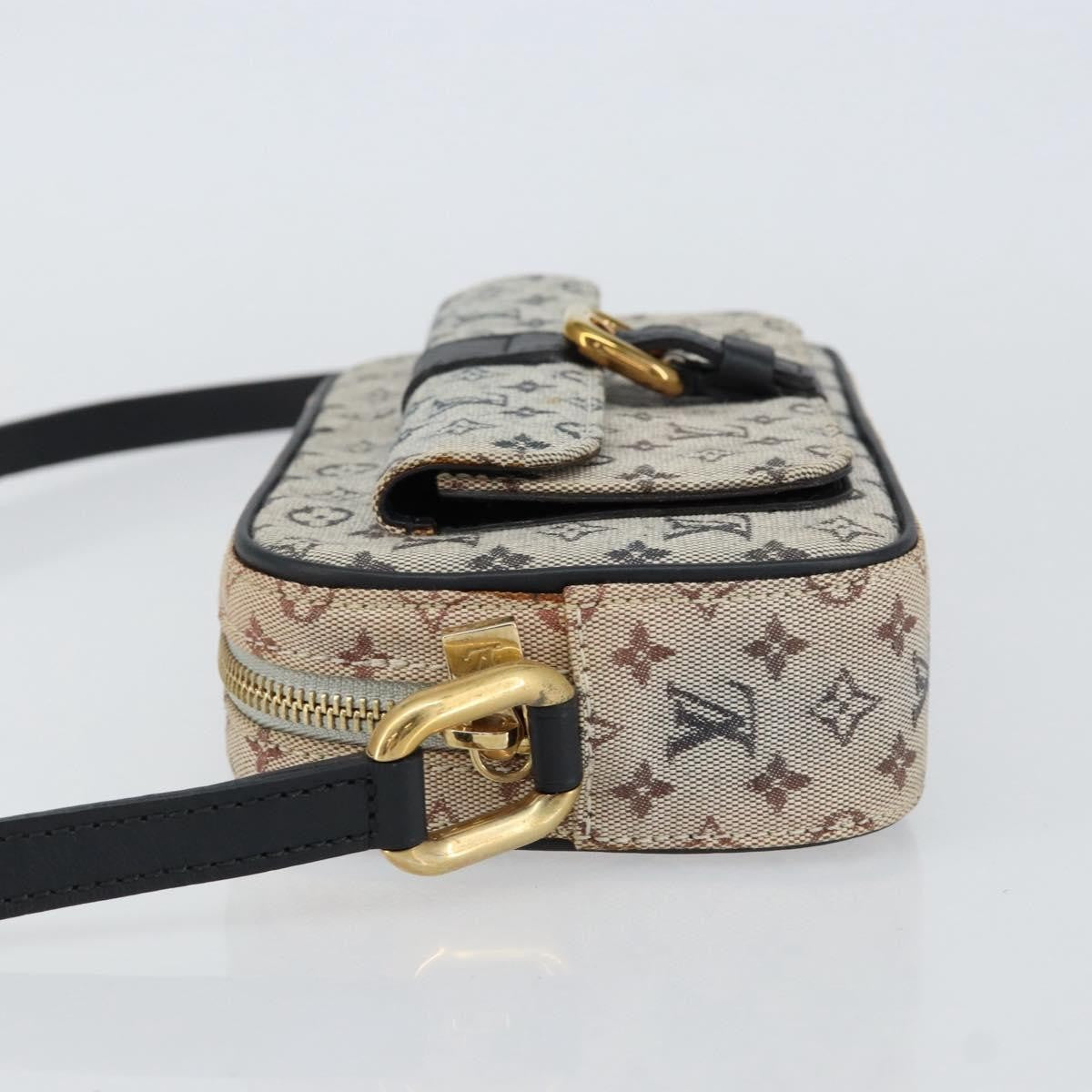 Louis Vuitton Juliette Crossbody Bag Mini Lin, BLUE, CANVAS, Shoulder bag