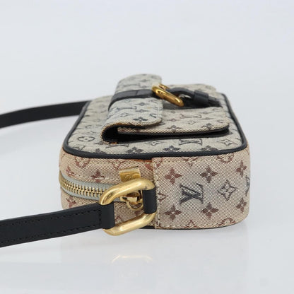 Louis Vuitton Juliette Crossbody Bag Mini Lin, BLUE, CANVAS, Shoulder bag