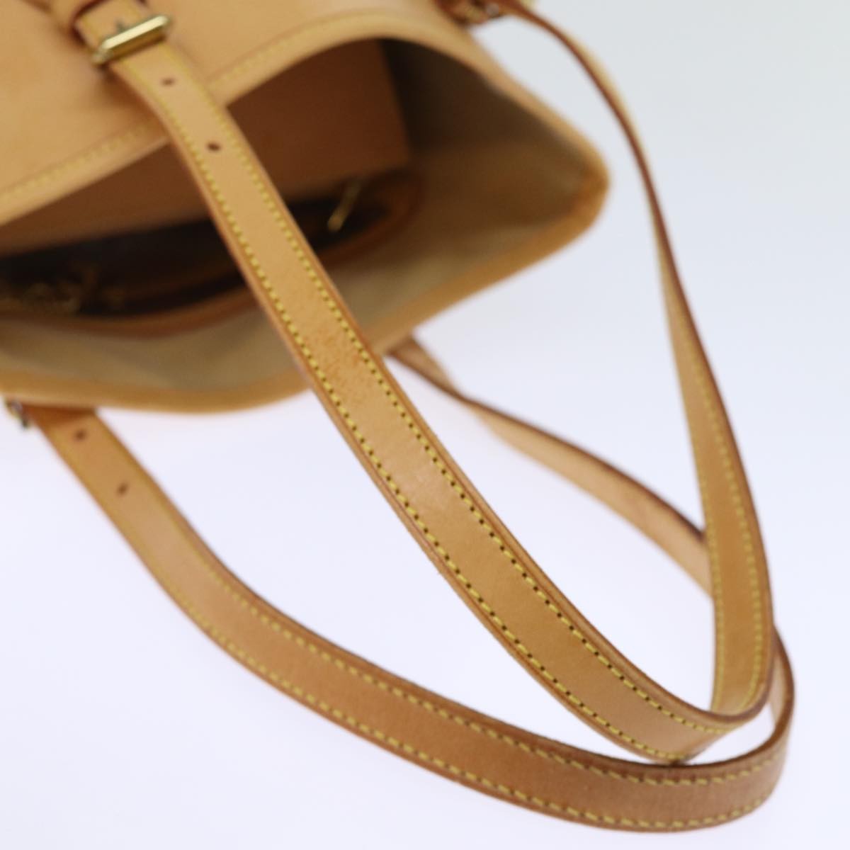 Louis Vuitton Bucket Bag Leather, BEIGE, LEATHER, Handbag