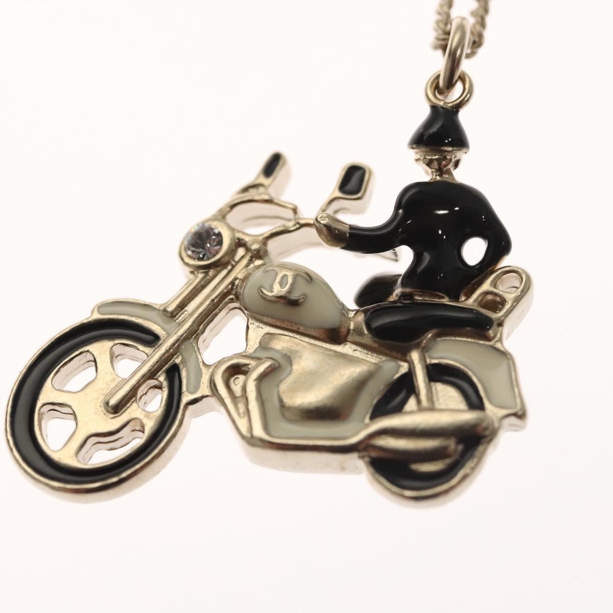 Chanel Coco Rider Pendant Necklace Metal, SILVER, METAL, Necklace