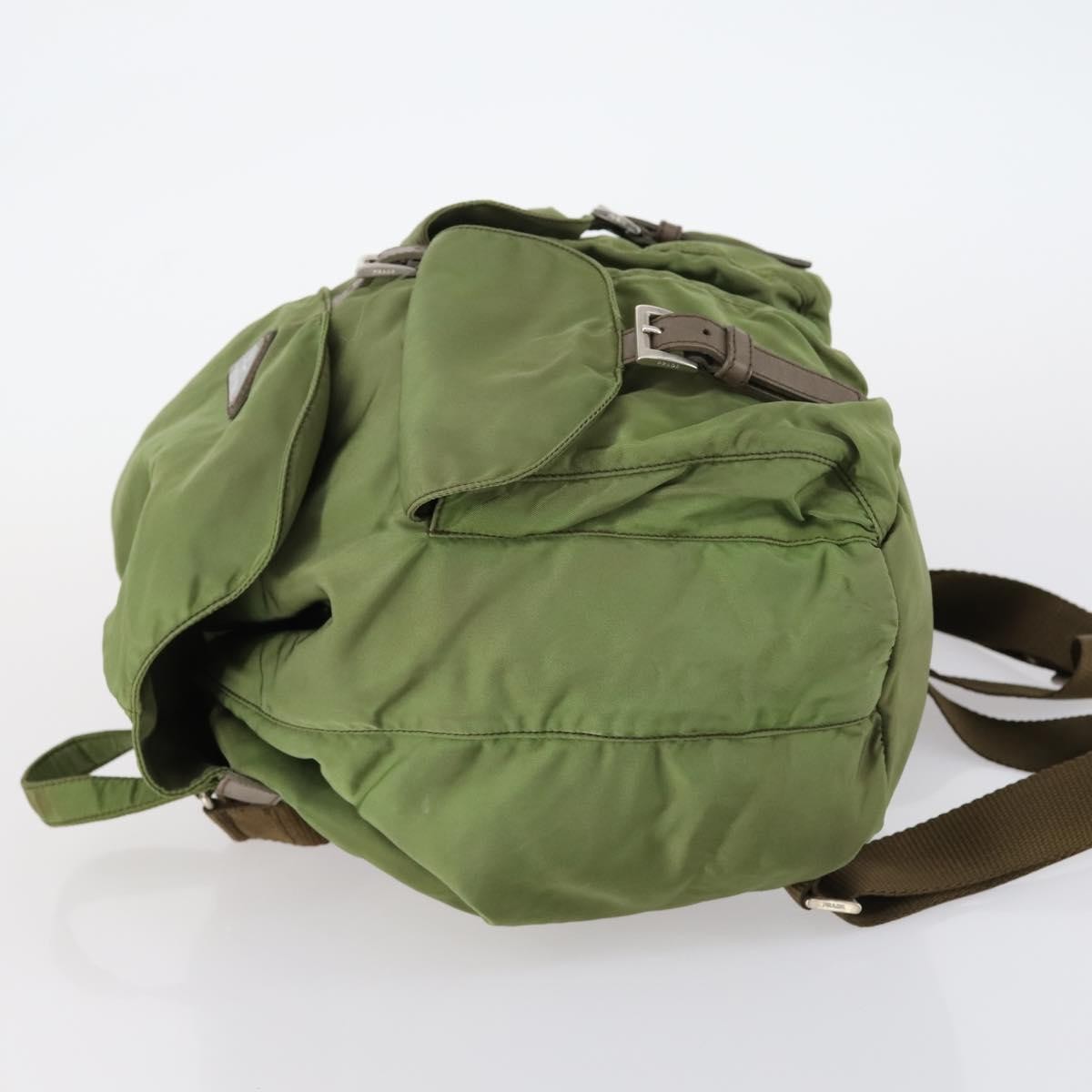 Prada Double Front Pocket Backpack Tessuto, KHAKI, NYLON, Backpack