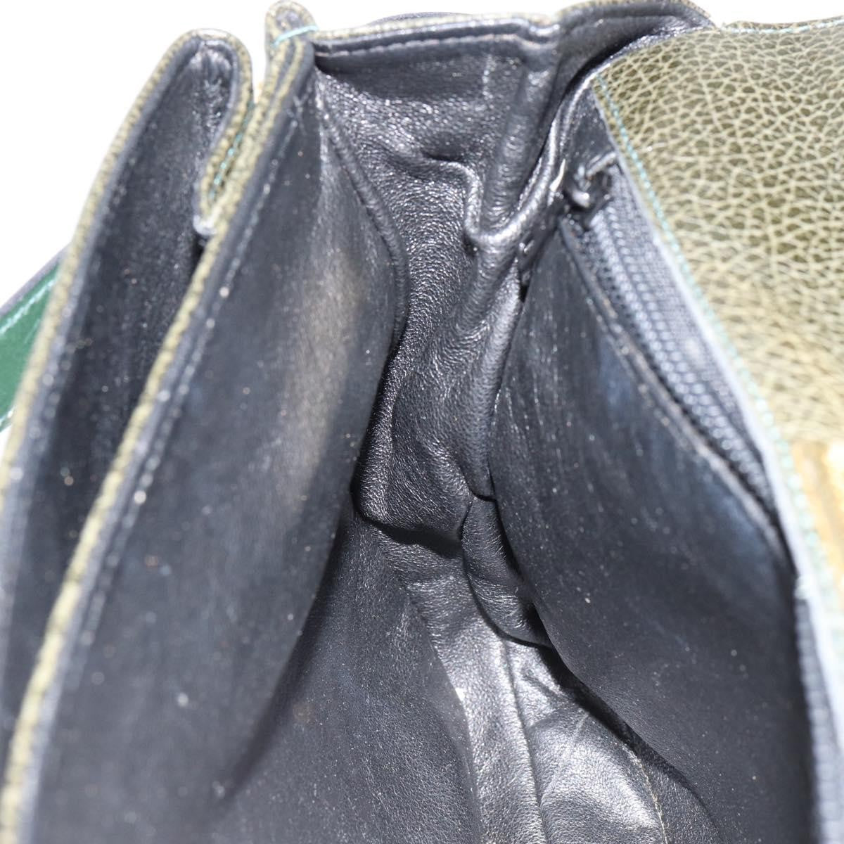 Bally Vintage Handbag Leather, KHAKI, LEATHER, Handbag