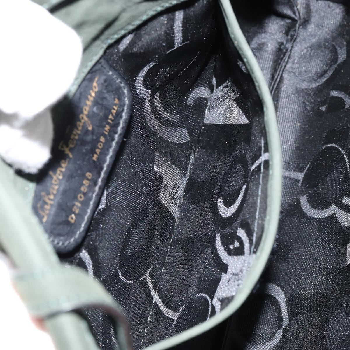 Salvatore Ferragamo Vala Shoulder Bag Suede, KHAKI, SUEDE, Shoulder bag