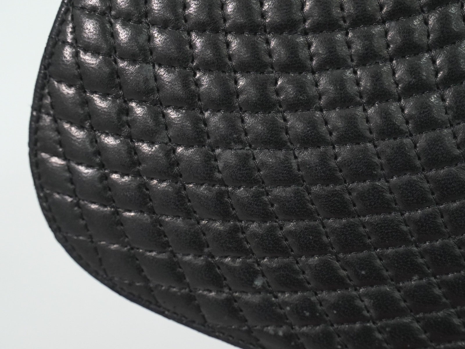 Bally Vintage Handbag Quilted Leather, BLACK, LEATHER, Handbag