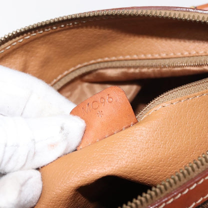 Celine Vintage Macadam Handbag Canvas and Leather, BROWN, CANVAS, Handbag