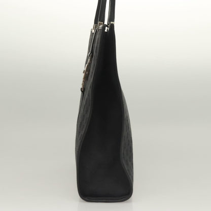 "Gucci Vintage Jackie Tote Canvas, Leather", BLACK, CANVAS, Tote bag