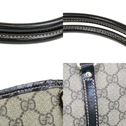 Gucci Joy Tote GG Coated Canvas with Leather, BROWN, CANVAS, Tote bag