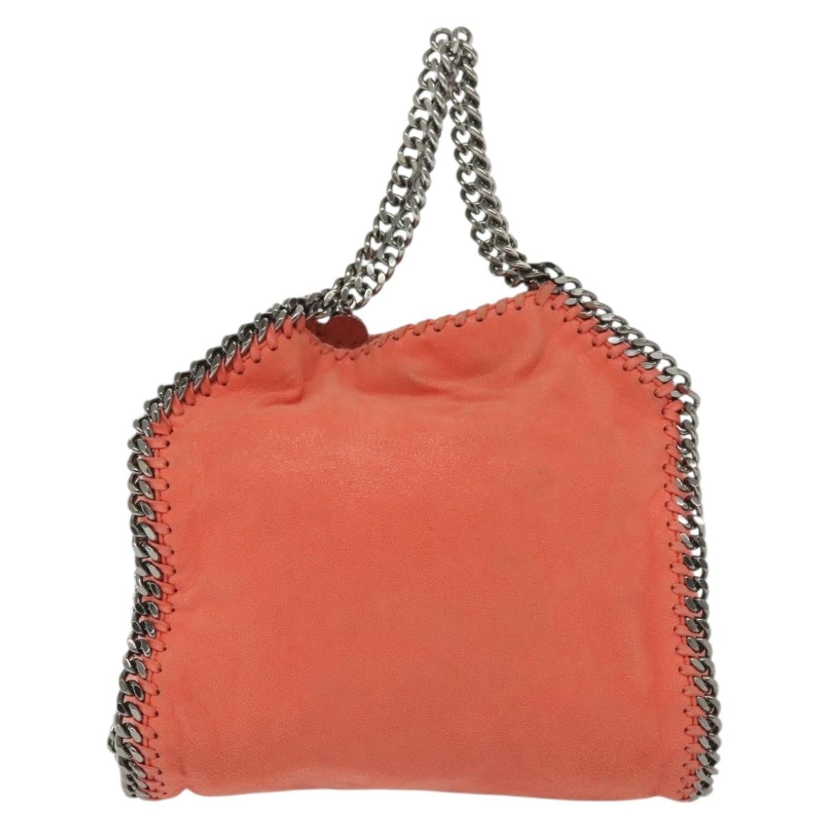 Stella McCartney Falabella Fold Over Bag Faux Suede, ORANGE, SUEDE, Shoulder bag