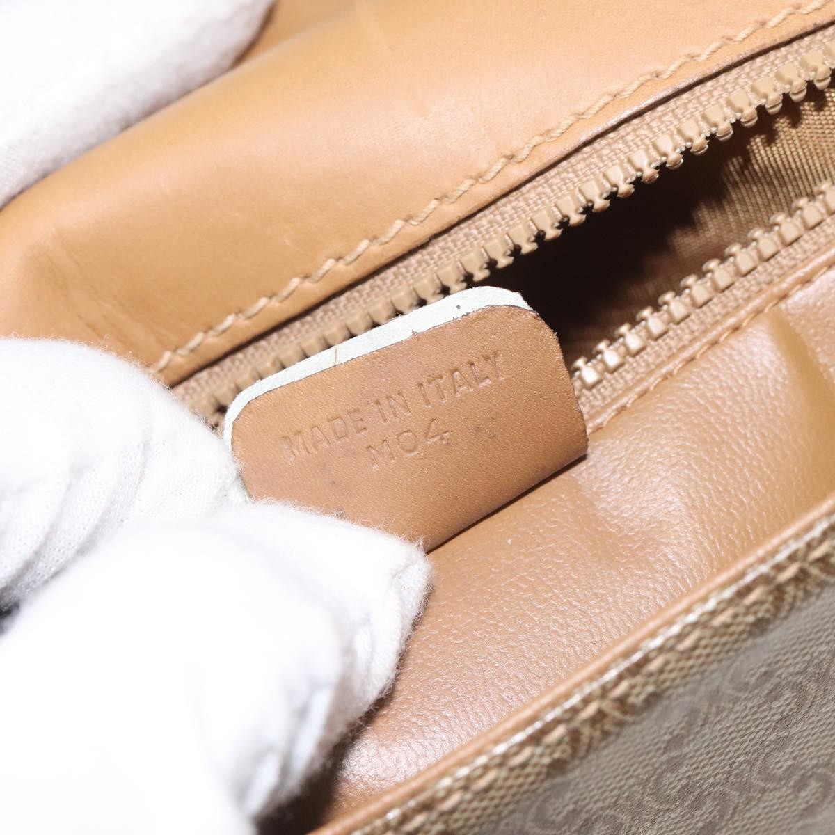 Celine Macadam Shoulder Bag Canvas, BROWN, CANVAS, Shoulder bag