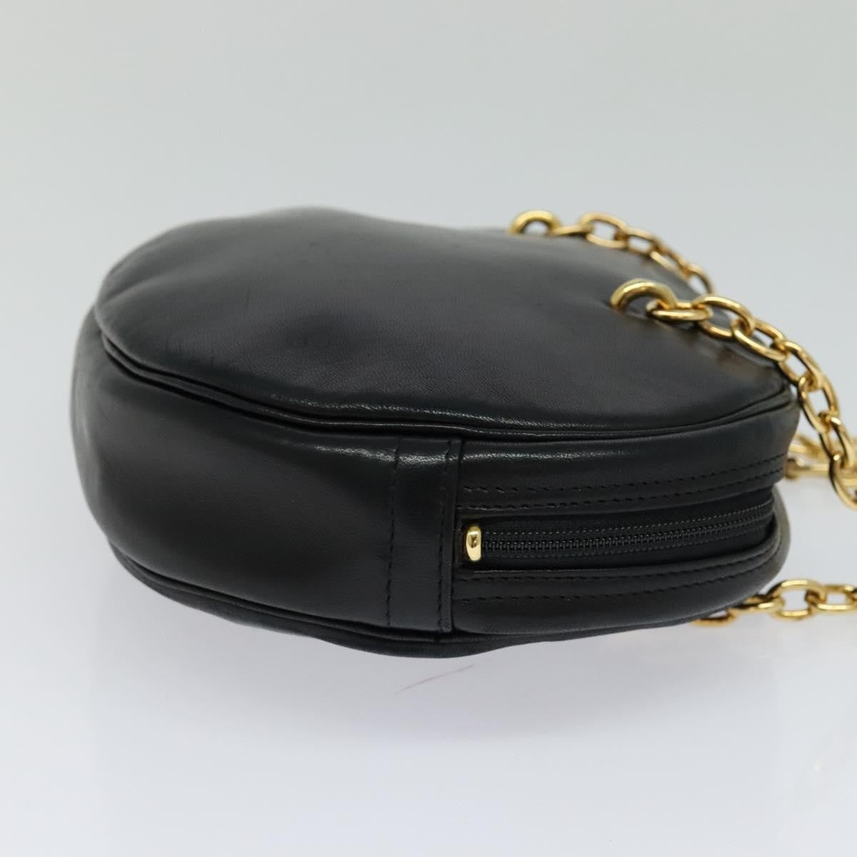 Christian Dior Vintage Shoulder Bag Leather, BLACK, LEATHER, Shoulder bag