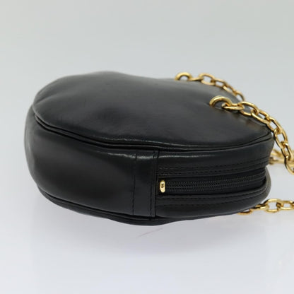 Christian Dior Vintage Shoulder Bag Leather, BLACK, LEATHER, Shoulder bag