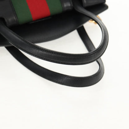 Gucci Totem Top Handle Bag Leather, BLACK, LEATHER, Handbag
