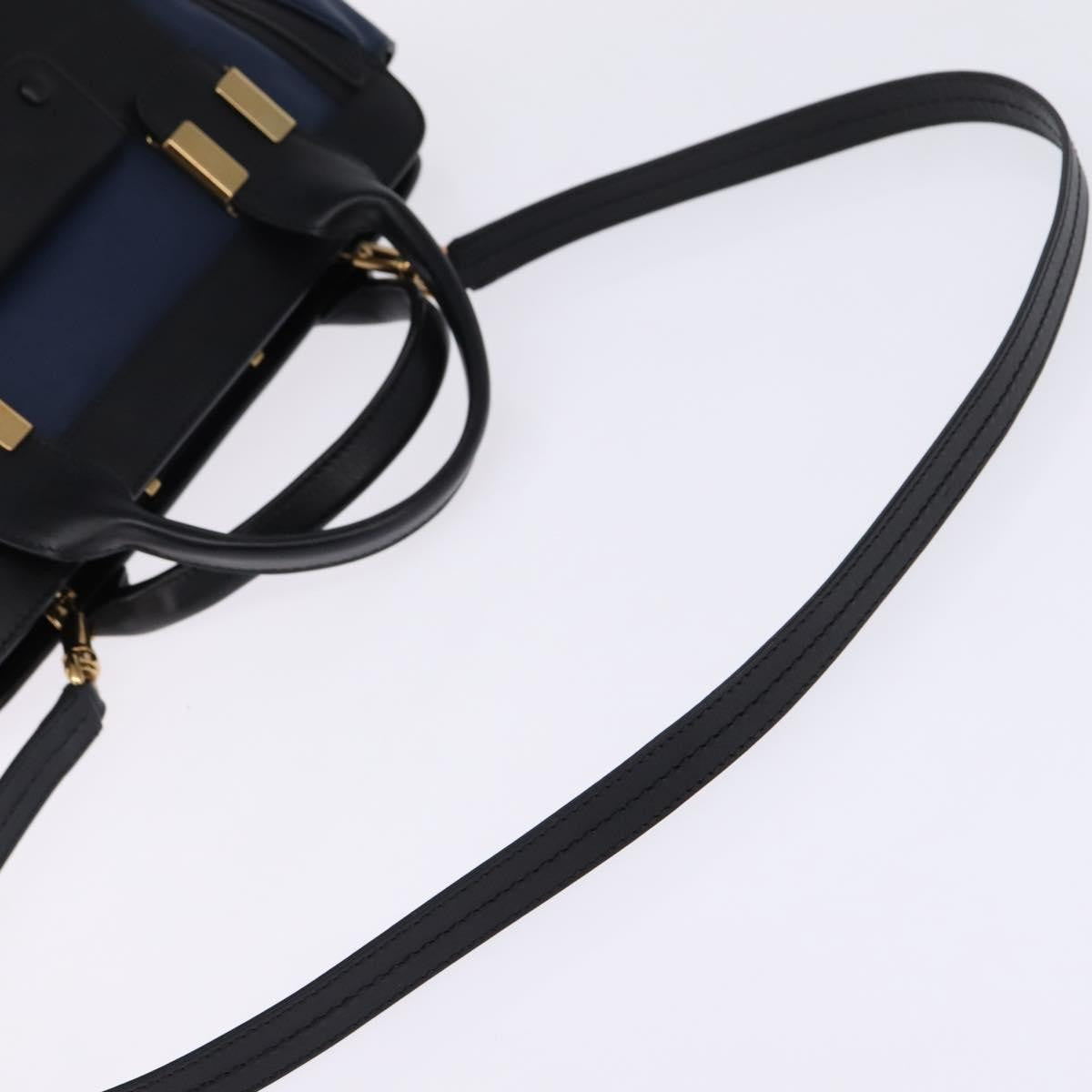 Chloe Alice Satchel Leather, NAVY, LEATHER, Handbag