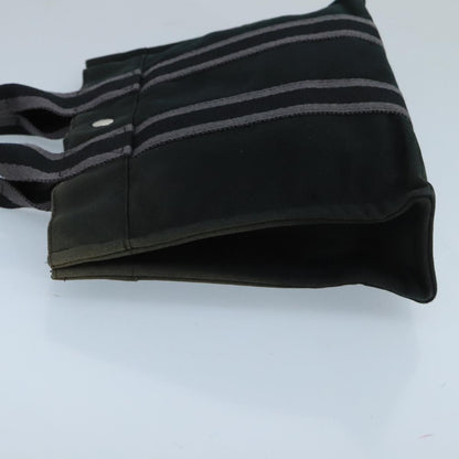 Hermes Fourre Tout Tote Canvas, BLACK, CANVAS, Tote bag