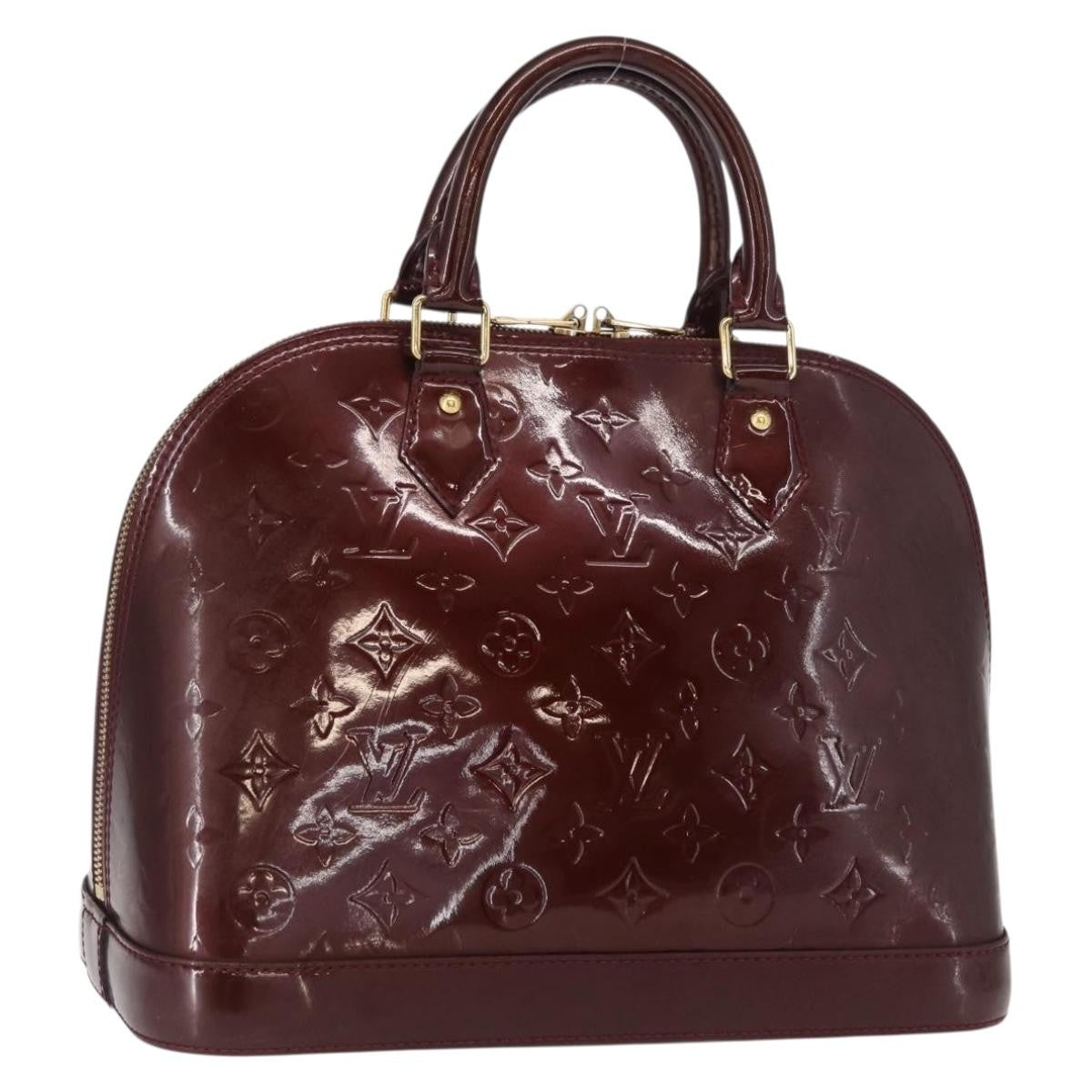 Louis Vuitton Alma Handbag Patent Leather, Red, Patent Leather, Handbag