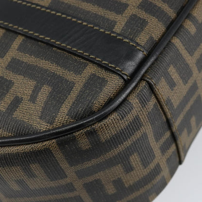 Fendi Zucca spalmati Zucca canvas spalmati flap rounded, BROWN, CANVAS, Handbag