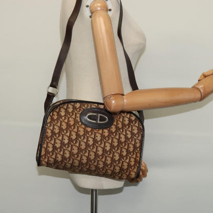 Christian Dior Vintage Trotter Shoulder Bag Canvas, BROWN, CANVAS, Shoulder bag