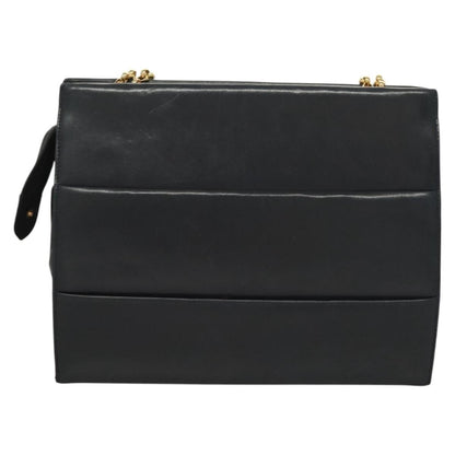 Salvatore Ferragamo Chain Shoulder Bag Leather, NAVY, LEATHER, Shoulder bag