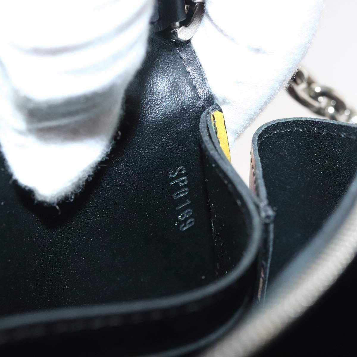 Louis Vuitton Twist Chain Wallet Limited Edition Printed Leather, BLACK, LEATHER, Clutche & pouche