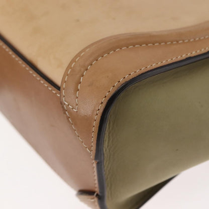 Celine Tricolor Luggage Bag Leather, BEIGE, LEATHER, Handbag