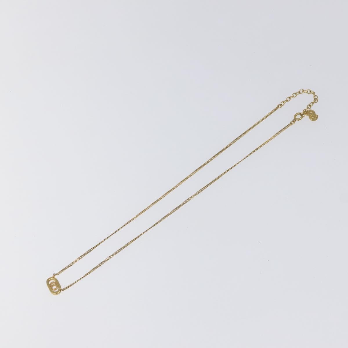 Christian Dior CD Pendant Necklace Metal, GOLD, METAL, Necklace