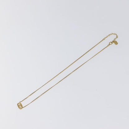 Christian Dior CD Pendant Necklace Metal, GOLD, METAL, Necklace