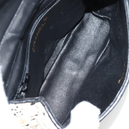 Chanel Floral CC Flap Bag Leather, WHITE, LEATHER, Shoulder bag