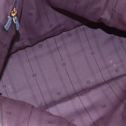 Loewe Anagram handbag Leather, BLUE, LEATHER, Handbag