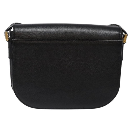 Burberry Flap Shoulder Bag Leather, BLACK, LEATHER, Shoulder bag