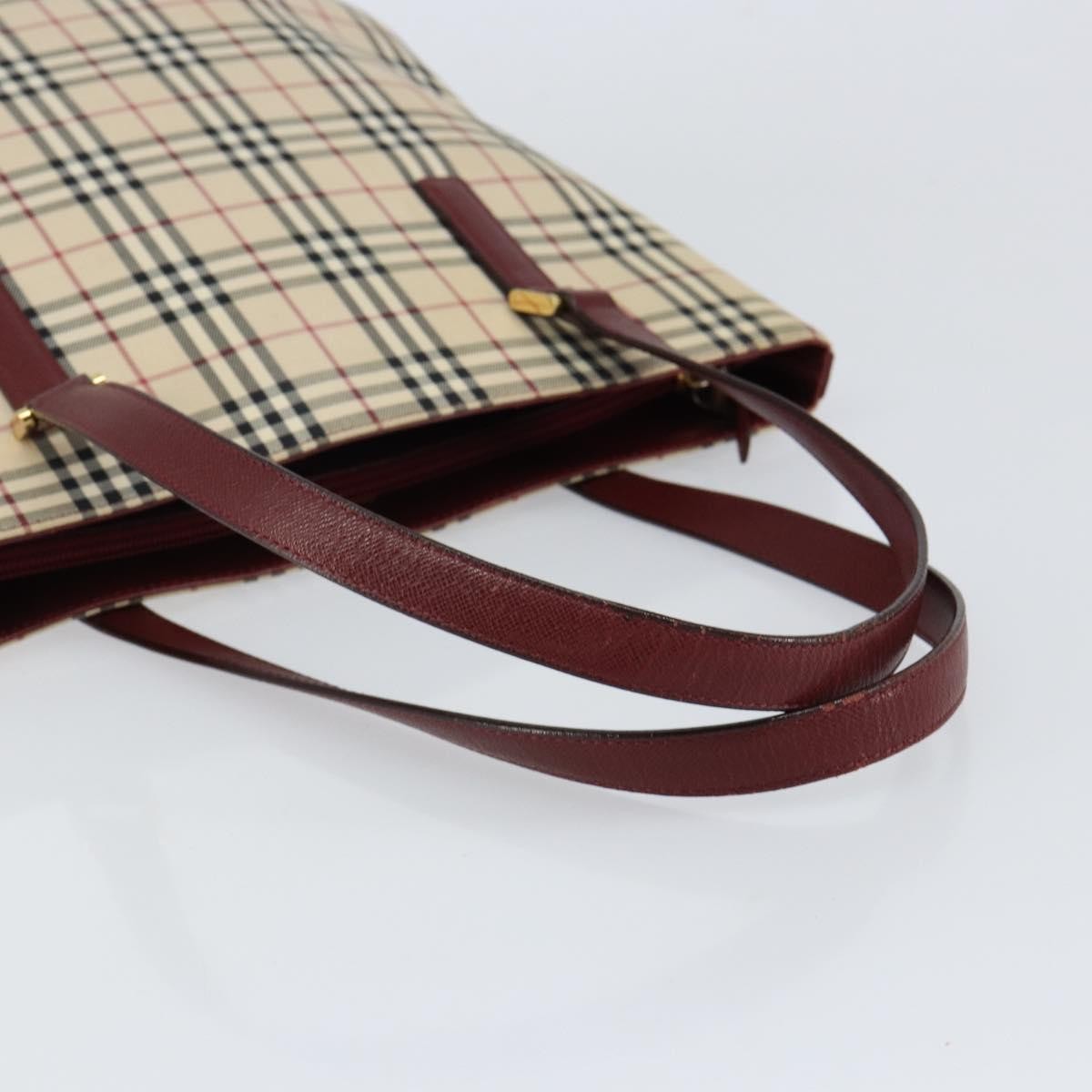 Burberry Nova Check Tote Canvas and Leather, BEIGE, CANVAS, Tote bag
