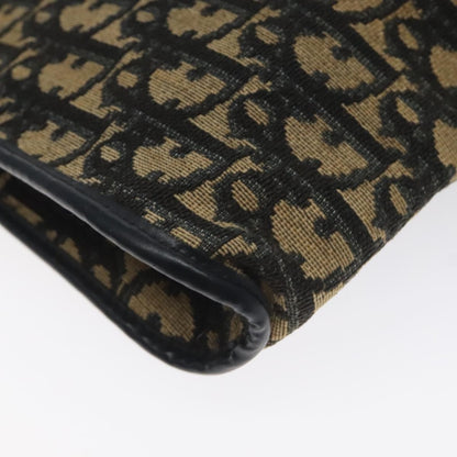 Christian Dior Vintage Trotter Shoulder Bag Canvas, NAVY, CANVAS, Shoulder bag