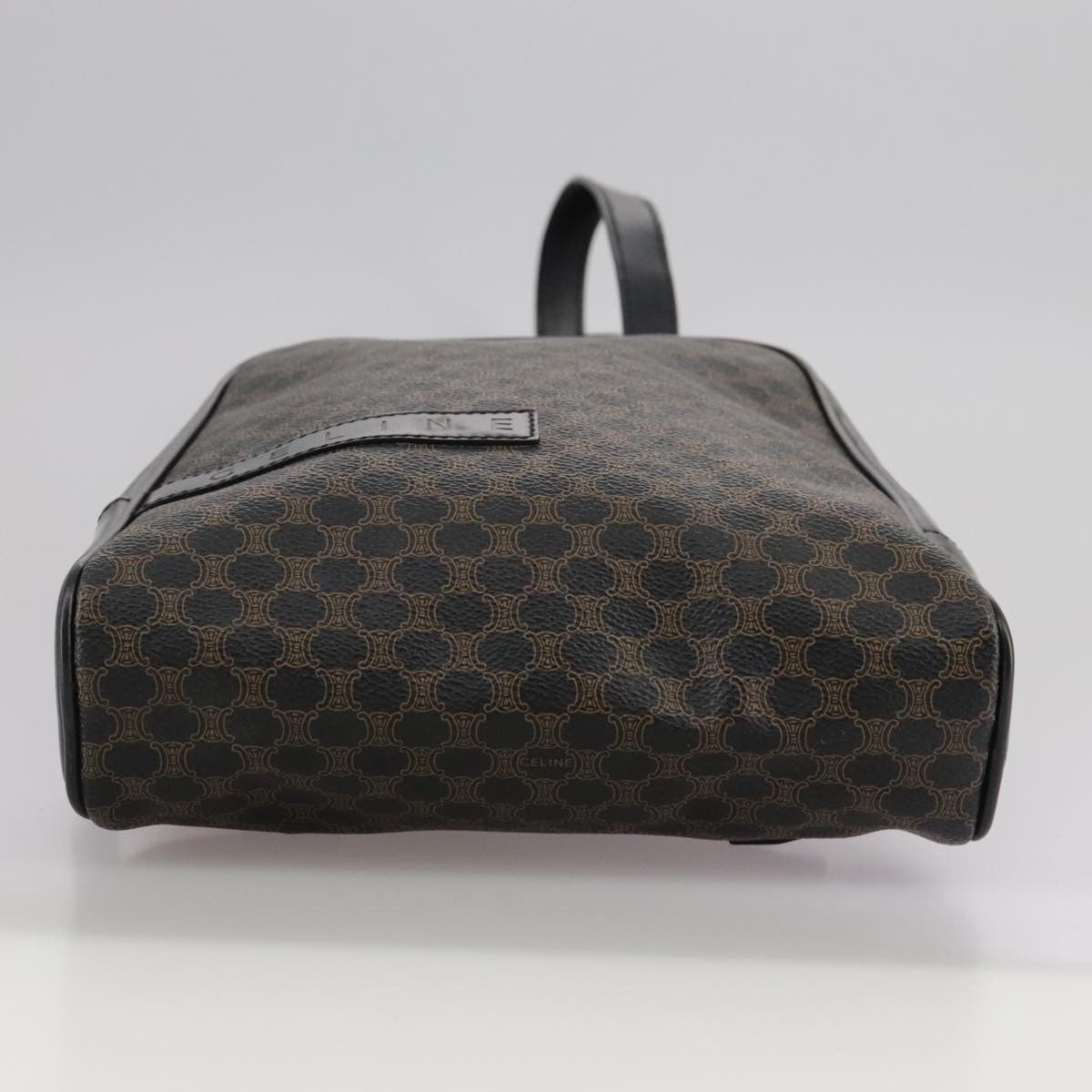 Celine Vintage Macadam Backpack Canvas and Leather, BLACK, CANVAS, Backpack